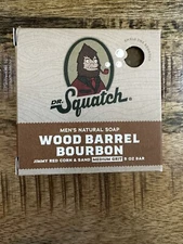 DR. SQUATCH MEN’S NATURAL SOAP WOOD BARREL BOURBON 5 OZ BAR BRAND NEW