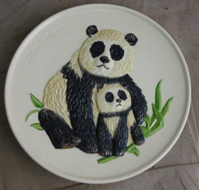 feiner Porzellan Sammelteller Goebel Mothers Series Third Edition 1977 Panda