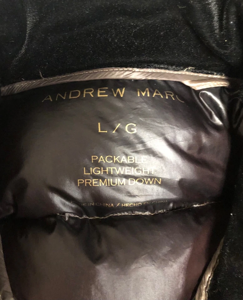 ANDREW MARC MARRÓN CLARO EMPAQUETABLE PREMIUM PLUMÓN ABRIGO ACOLCHADO LONGITUD MEDIA CREMALLERA COMPLETA L Foto 2 de 4