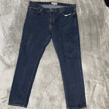 Dapper Boi Men's Slim Fit Indigo Jeans Size 42 Dark Wash Wider Waist & Hips