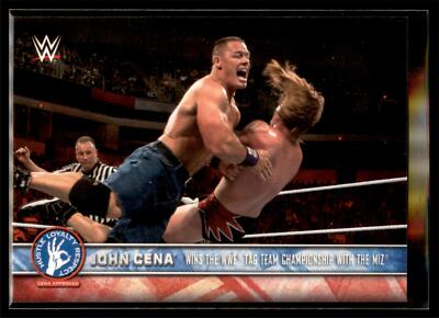 2017 Topps Heritage WWE Wrestling John Cena Tribute #24 Wins the WWE Tag Team