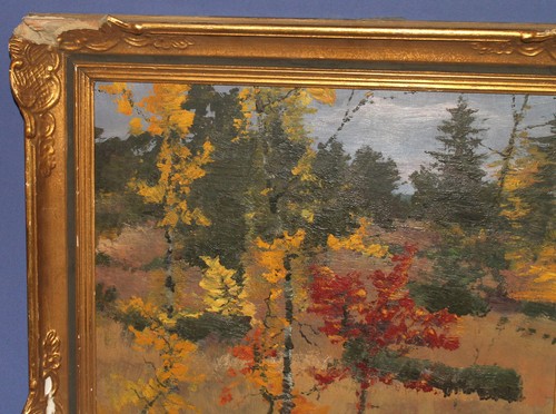 1952 Post impressionist oil painting landscape signed - Picture 5 of 12