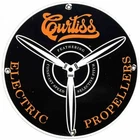 VINTAGE FLY CURTISS PORCELAIN SIGN GAS STATION PUMP PLATE MOTOR OIL AVIATION