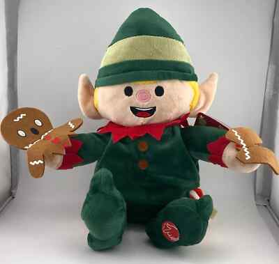 Dan Dee Animated 11'' Christmas Elf w/Broken Gingerbread Oops I did it Again, New