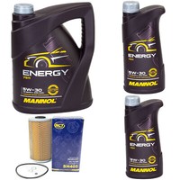 MotoröL Set Mannol Energy 5W-30 Api 7 Liter + ÖLfilter FüR Bmw 3Er Opel Omega B