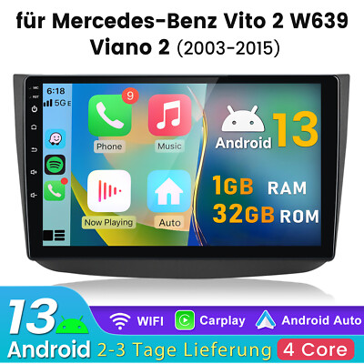 Für Mercedes-Benz Vito 2 Viano W639 2003-2015 Android 13.0 Autoradio GPS Carplay