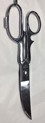 Antique Italian Chrome Plated Poultry Shears Scissors JOY#K300A-9 