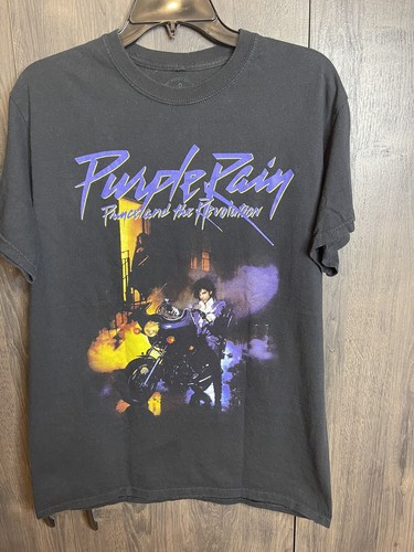 T-shirt Prince viola pioggia taglia M principe e la rivoluzione in moto nera - Foto 2 di 4