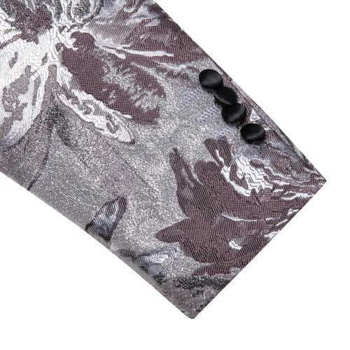 Para Hombres Floral Esmoquin Cena Chaqueta Calce Regular Chal Solapa Paisley Baile de graduación Fiesta Traje - Imagen 83 de 236