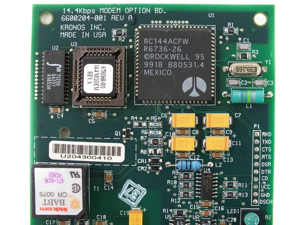 Kronos 6600204-001 14.4Kbps Modem Card 460F Time Clock Terminal - 8601183 - USED - Image 4 of 4
