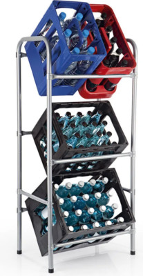 EASYmaxx Kastenständer Getränke Kisten Ständer 3 Kästen Kasten Regal