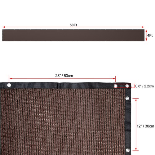 4'x50' Sichtschutz Zaun Sichtschutz Windschutz Garten Balkon Netz Stoff Schatten Abdeckung - Bild 32 von 32