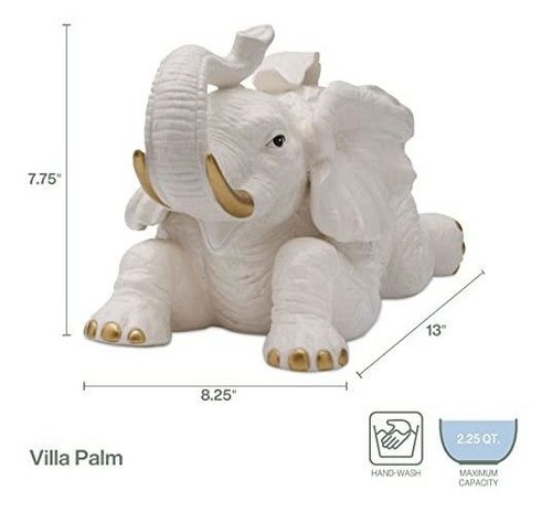 FITZ AND FLOYD VILLA PALME ELEFANT KEKSDOSE NEU IM KARTON - Bild 2 von 4