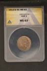 1913-D Type One ANACS Certified  MS 63 Buffalo Nickel