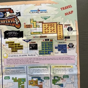 Magic of Scheherazade CUL-AS-US NES Nintendo Insert Poster / Map Only