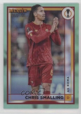 2022 Topps Merlin UEFA Club Competitions Aqua Refractor /199 Chris Smalling 18j9