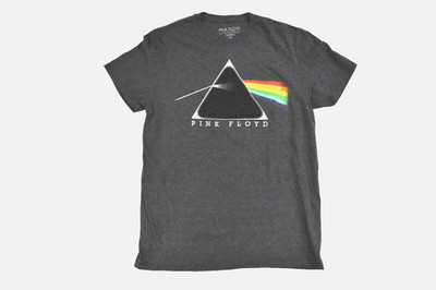 Hybrid Pink Floyd Mens Pyramid Prism 2022 Print Charcoal Heather Shirt New S-2XL