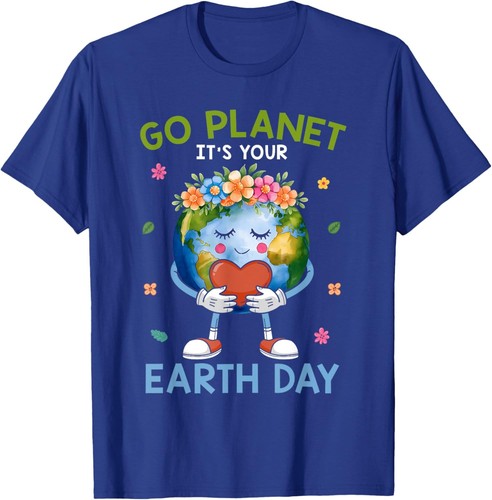 Cute Go Planet Its Your Earth Day 2025 Teacher Kids Groovy T-Shirt Hoodie - Picture 7 of 11
