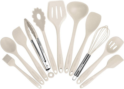 Kitchen Utensil Set - 11 Cooking Utensils - Colorful Silicone Kitchen Utensils -