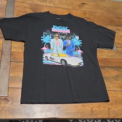 DGK Vibes T Shirt Black Miami Vice Inspired size med 