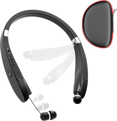 Bluetooth Neckband Headphones,  Foldable Wireless Lightweight Neck Headset with 