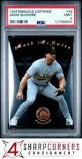 1997 PINNACLE CERTIFIED #49 MARK McGWIRE ATHLETICS POP 5 PSA 9