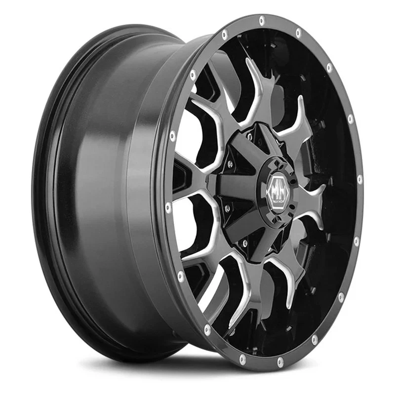 Mayhem 8015 WARRIOR Wheels 17x7.5 (40, 5x114.3, 72.62) Black Rims Set of 4 Foto 2 de 4