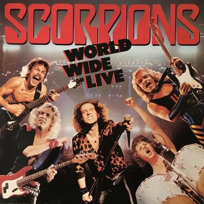 Scorpions World Wide Live POSTER Harvest 2xVinyl LP