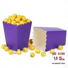 Popcorn Boxes 24-Pack, 4.1-Inch Disposable Snack Containers for 24PCS Purple
