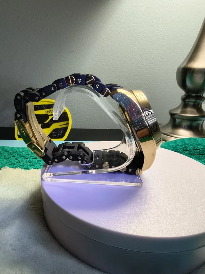 Reloj Cronógrafo Invicta Sea Spider Hombre 50mm Esfera Dorada Fecha Dorada 4599 Nuevo Batt Foto 3 de 4