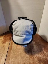 Vintage Faux Fur Trapper Hunting Hat Ear Flaps Size Medium EUC USA