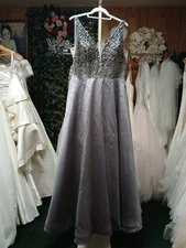 Camille La vie Gray Bling Dress Sielze 16