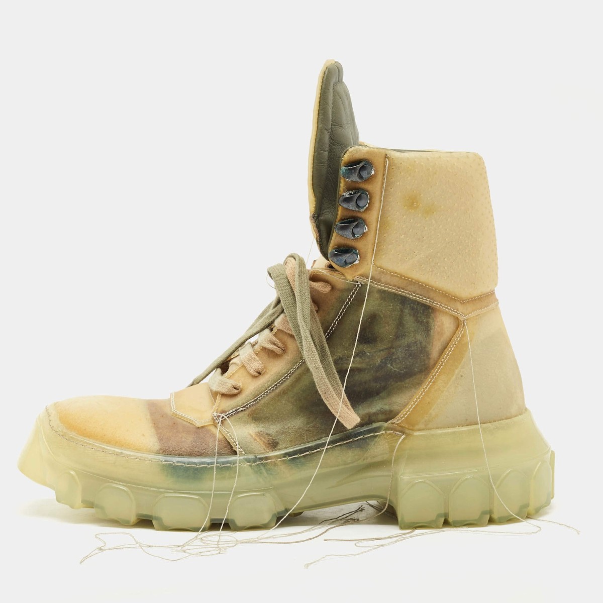 Rick Owens Green Rubber Tractor Dunk Boots Size 41 | eBay