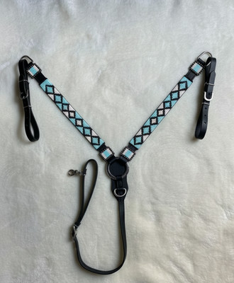 Martin Saddlery Western Premium Leder Reitsport Perlen Kopfstück, Brusthalsband