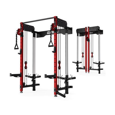 WM3-V4 Folding Squat Rack, Wall Mounted Power Rack with Dual Independent Pull...