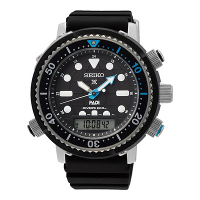 Seiko Prospex SNJ035P1 PADI Arnie Solar Divers 200M Digital Analog Dial Black