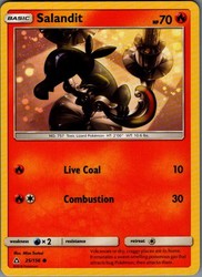 Salandit 25/156 Common Ultra Prism Pokemon Card