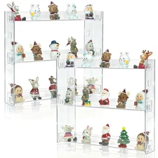 2 Pack Clear Display Case for Mini Action Storage，Wall Mounted Organizer for ...