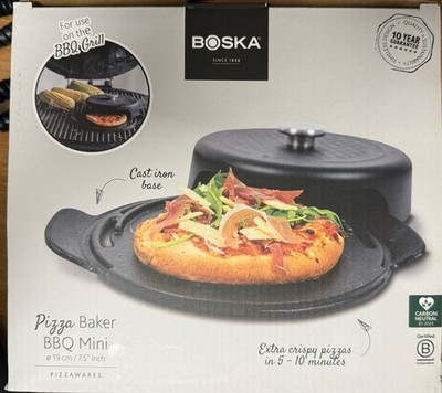 Boska Pizza Baker Mini Cast Iron Skillet Dutch Oven 7.5 