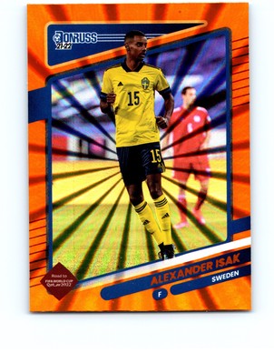 Alexander Isak #159 Sweden 2021-22 Donruss Holo Orange Laser Near Mint or Better