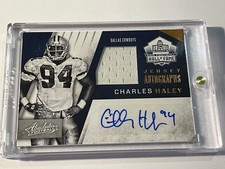 2016 Panini Absolute Charles Haley Cowboys Auto Game-Used Jersey #15 91/99 NFL