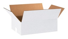 Aviditi 18126W Corrugated Cardboard Box 18 L x 12 W x 6 H, White, for Shipping,