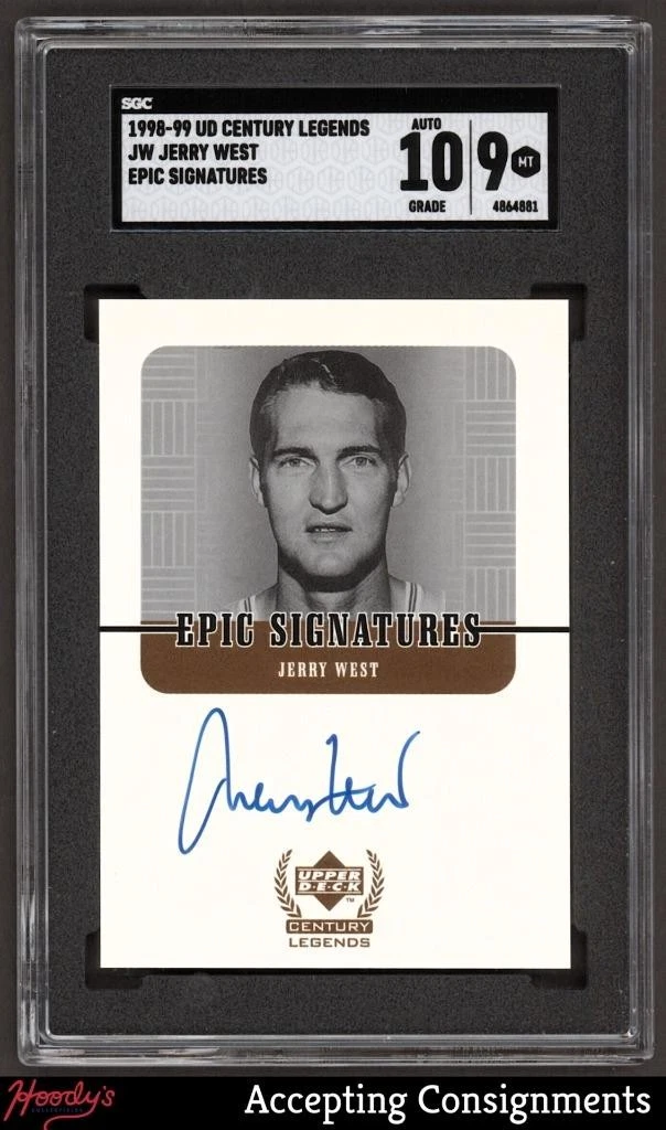 その他 Jerry West Auto upper deck Upper Deck Jerry West Basketball Autographed Sports Trading Cards