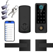 Smart Fingerprint Door Lock Set, App Control, Touchscreen Keypad, Auto Lock