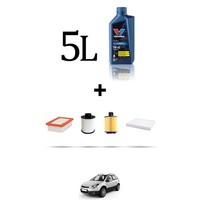 Hoffcar Servicekit 4 Filter Und 5L ÖL FüR Fiat Sedici (189) 2.0 Jtd 99Kw Ab