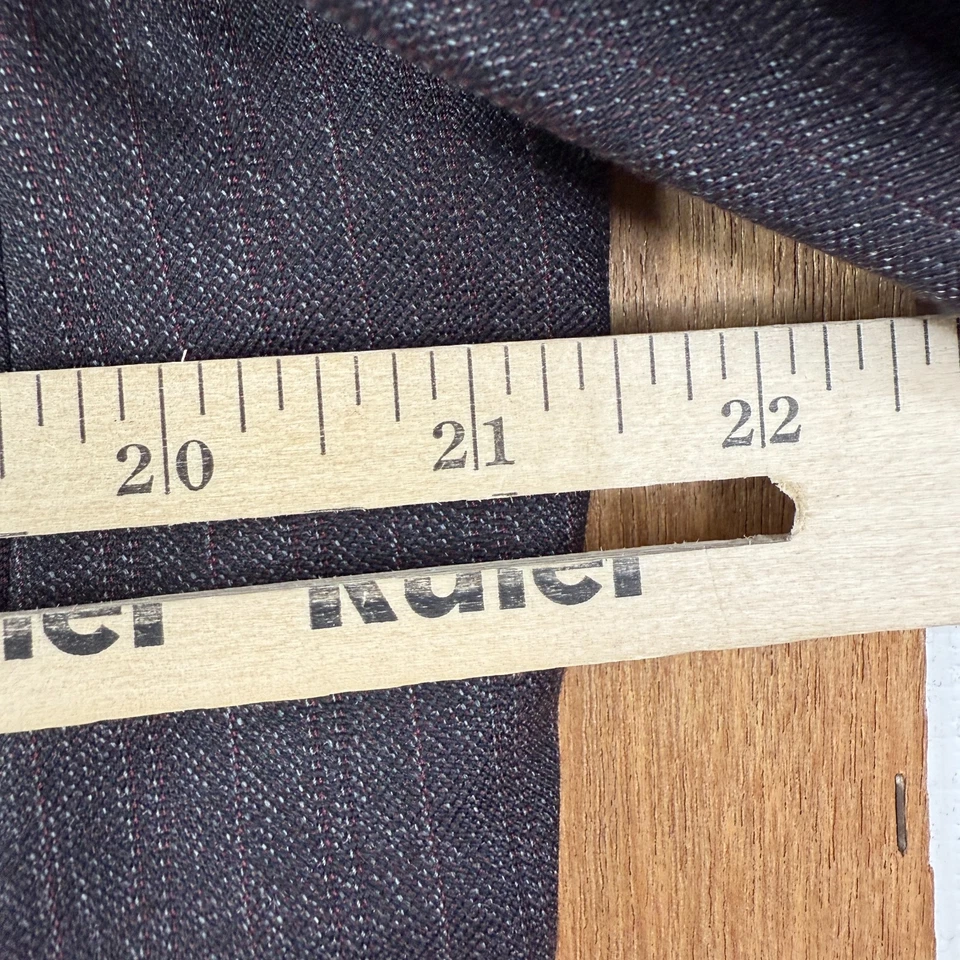 Studio Milano костюм мужской 40R коричневый в тонкую полоску 3 кнопки супер 120s шерсти брюки 32 x 29 - Изображение 3 из 4