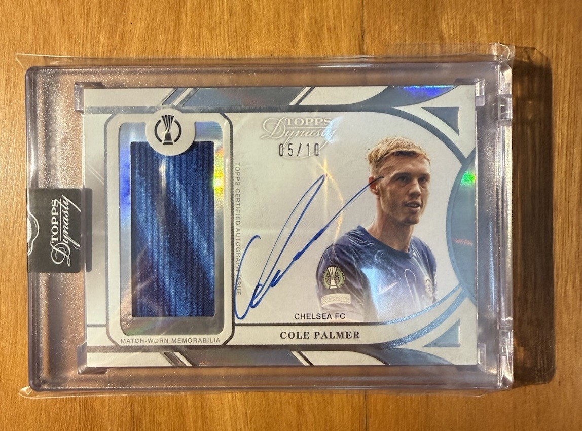 Cole Palmer Topps Dynasty /10 Auto MATCH WORN PATCH