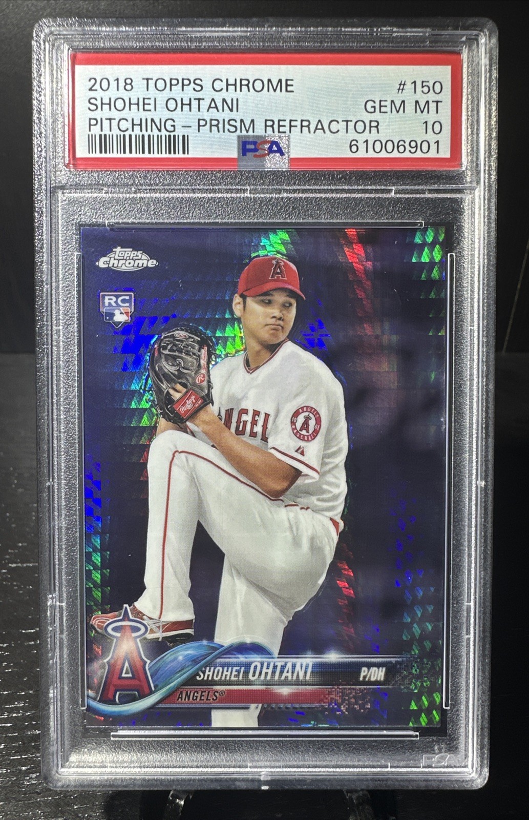 2018 Topps Chrome - Shohei Ohtani #150 Prism Refractor Rookie PSA 10