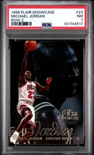1996 FLAIR SHOWCASE ROW 2 #23 MICHAEL JORDAN PSA 7