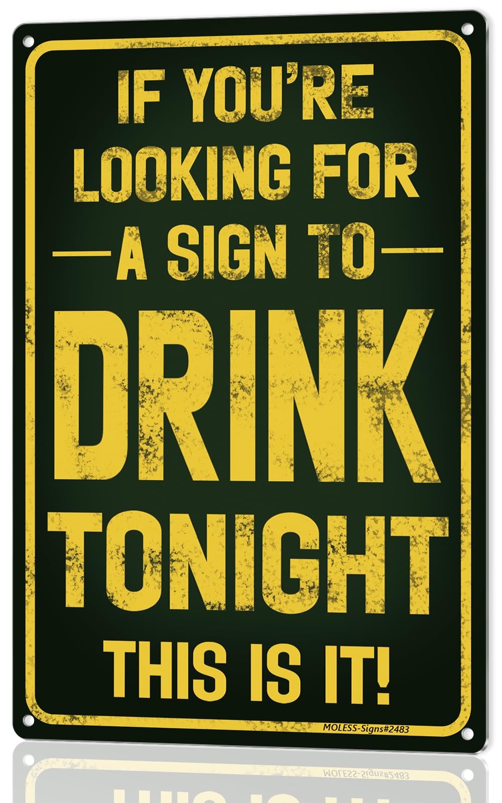 Funny Bar Sign or Man Cave Decor | 12x8″ Durable Vintage Metal Beer Signs Wal...